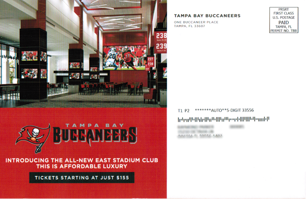 Tampa Buccaneers Mailer